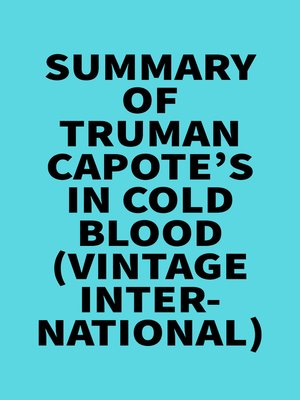 cover image of Summary of Truman Capote's In Cold Blood (Vintage International)